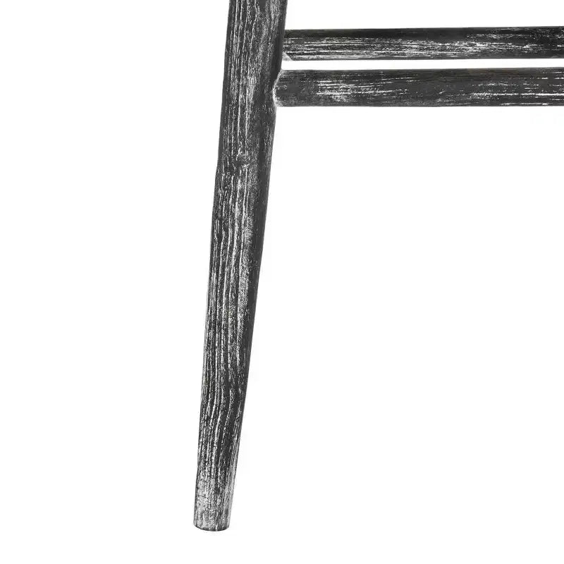 Tabouret de bar en bois, bois délavé noir/blanc