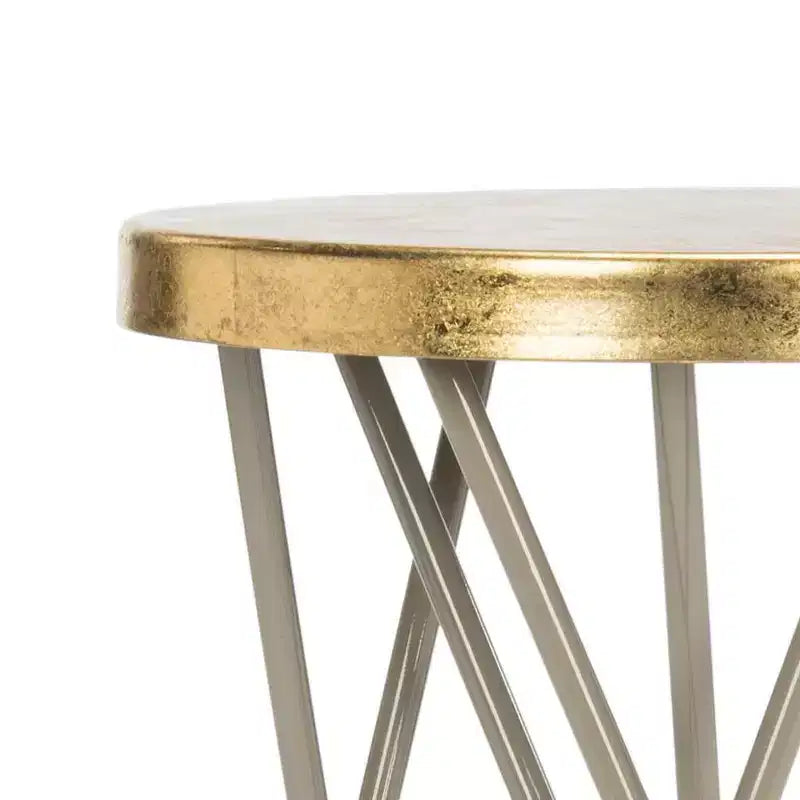 Tabouret de bar Gold Leaf, Blanc et Or