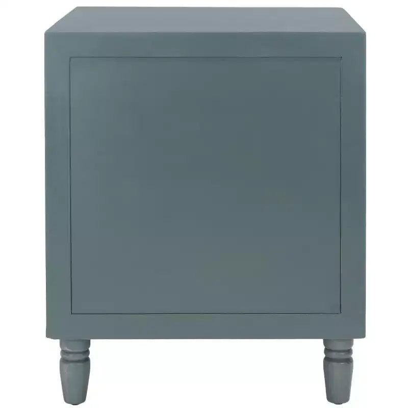 Table de chevet avec tiroirs de rangement, bois d'orme gris cendré