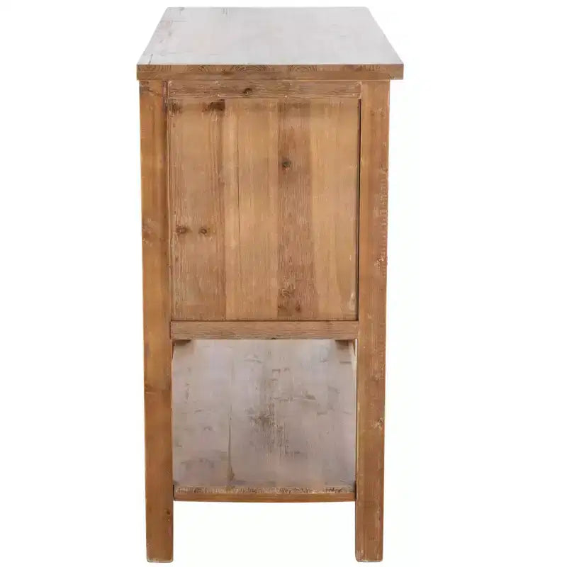Table d'appoint apothicaire à 9 tiroirs, chêne naturel