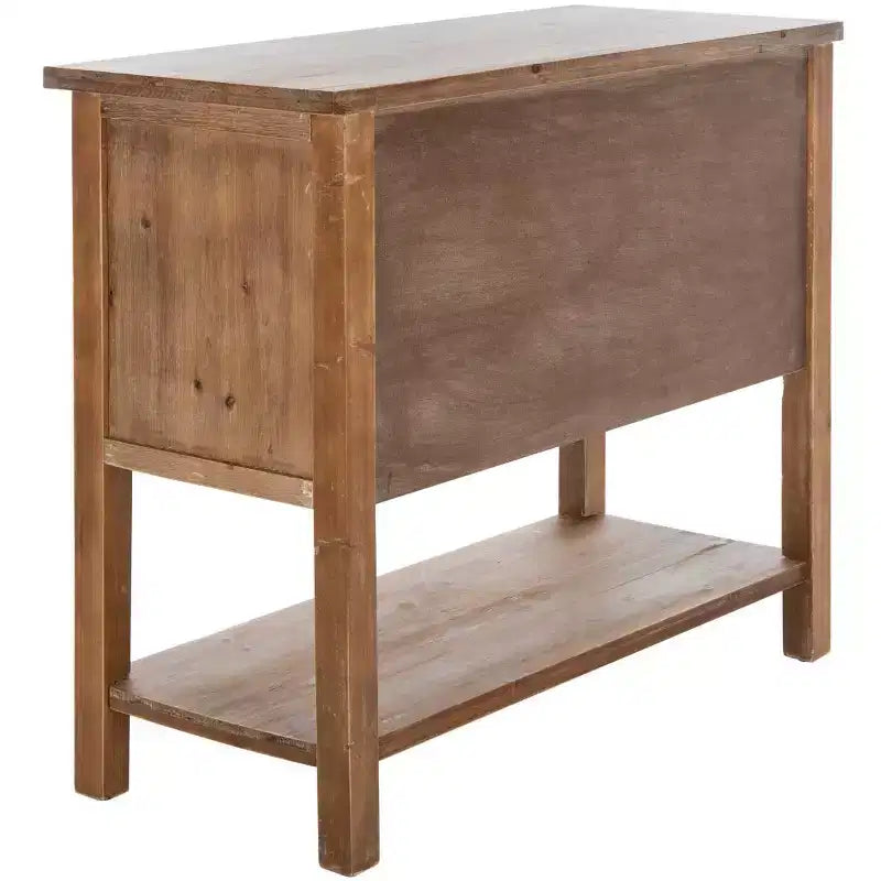 Table d'appoint apothicaire à 9 tiroirs, chêne naturel
