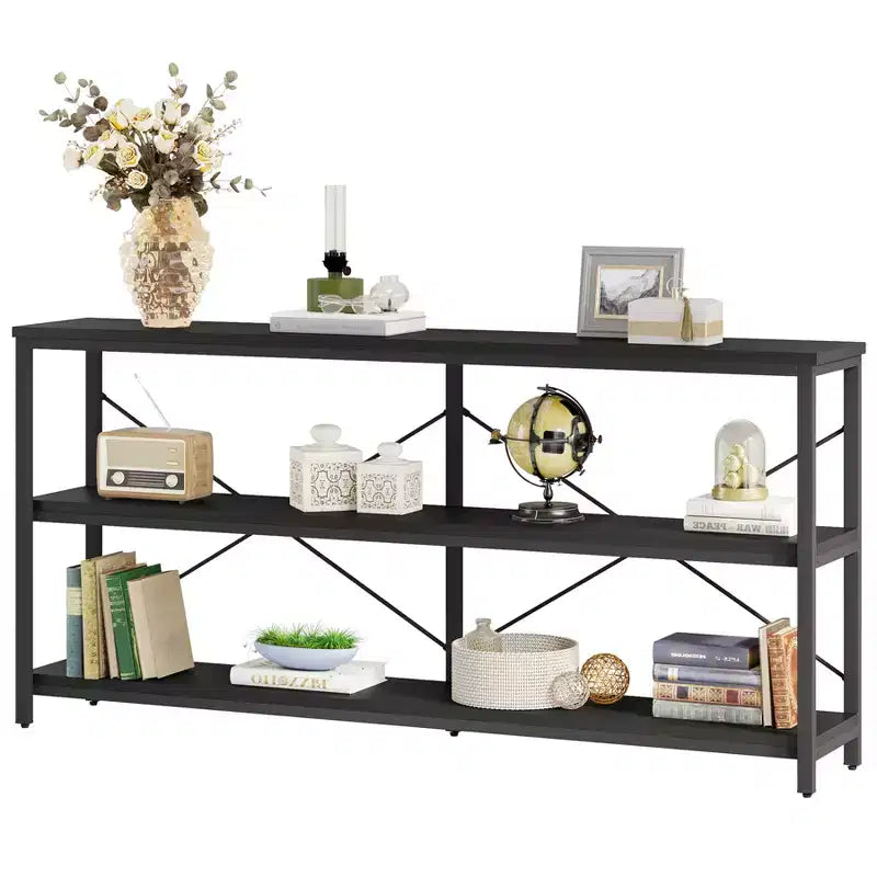 Meuble TV console/table de canapé à 3 niveaux de 55 po