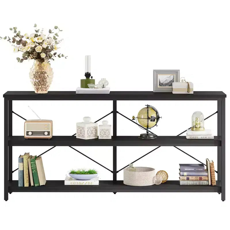 Meuble TV console/table de canapé à 3 niveaux de 55 po