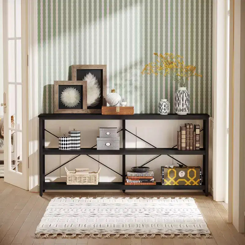 Meuble TV console/table de canapé à 3 niveaux de 55 po