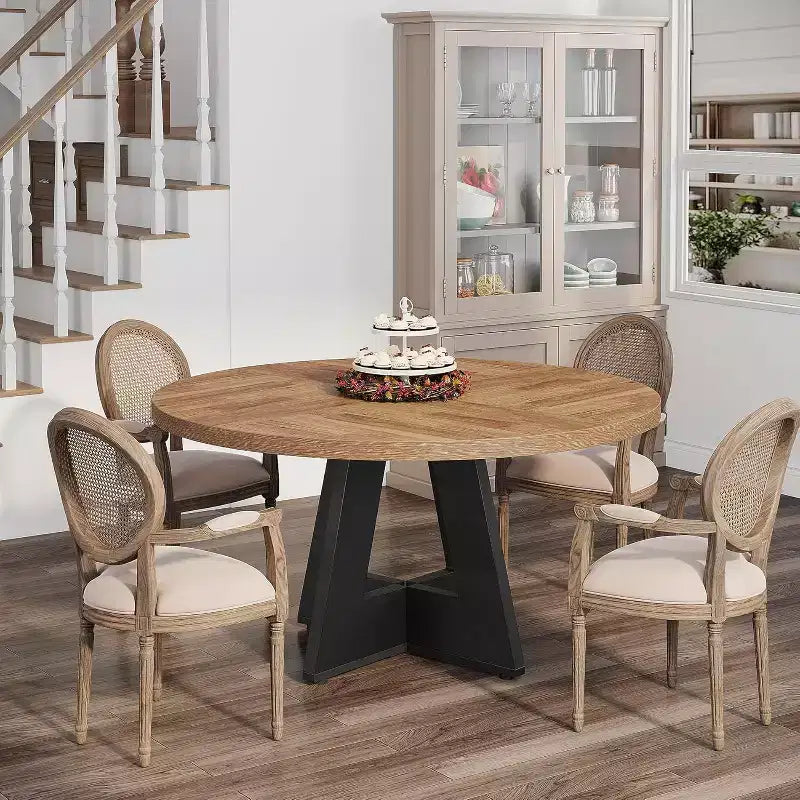 Table à manger ronde de 47 po pour 4 personnes