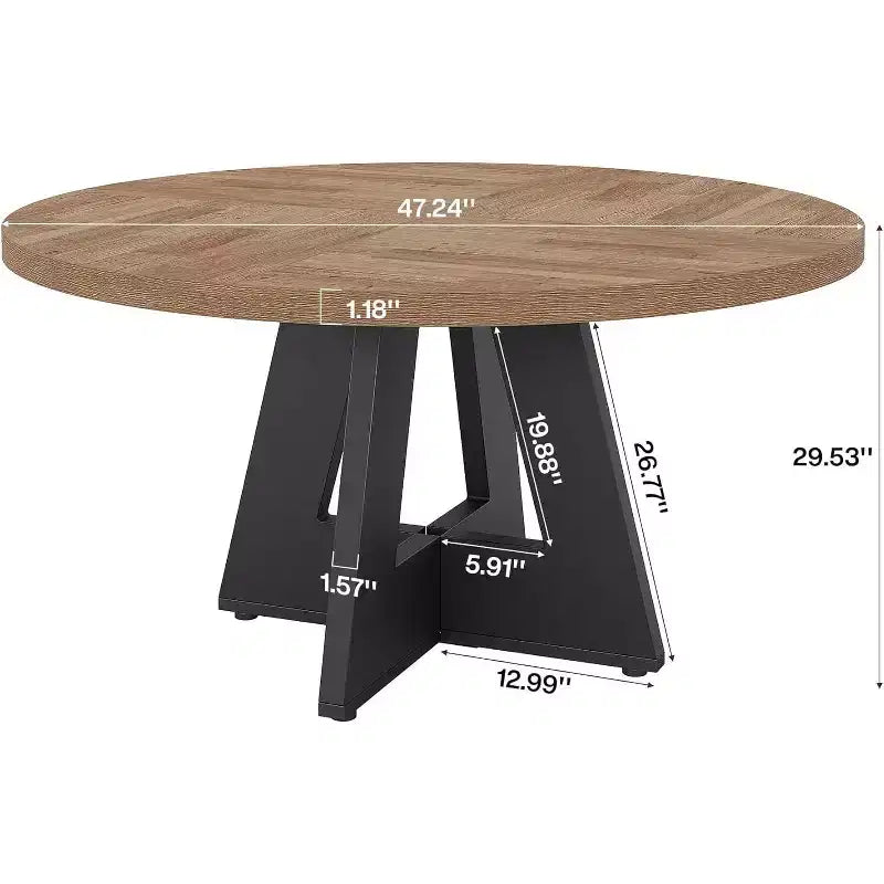 Table à manger ronde de 47 po pour 4 personnes