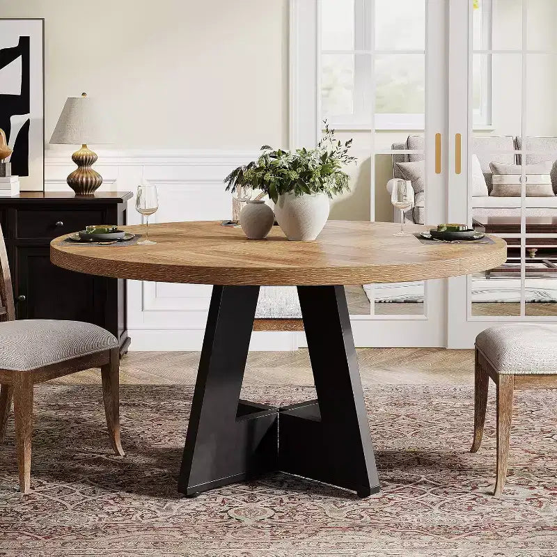 Table à manger ronde de 47 po pour 4 personnes