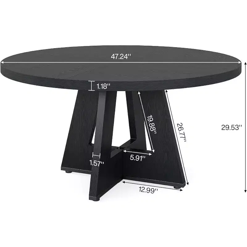 Table à manger ronde de 47 po pour 4 personnes