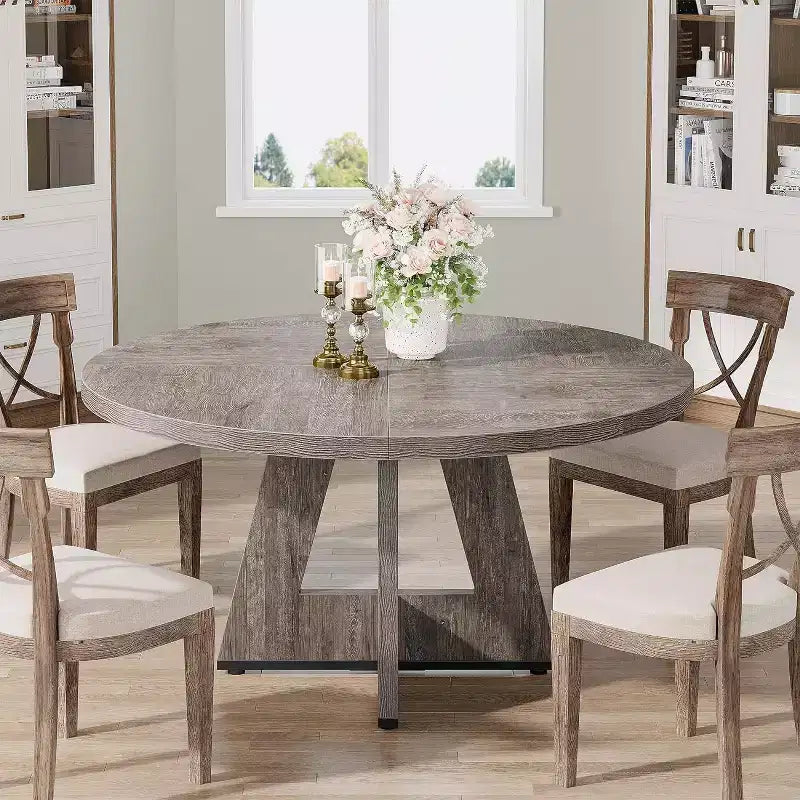 Table à manger ronde de 47 po pour 4 personnes