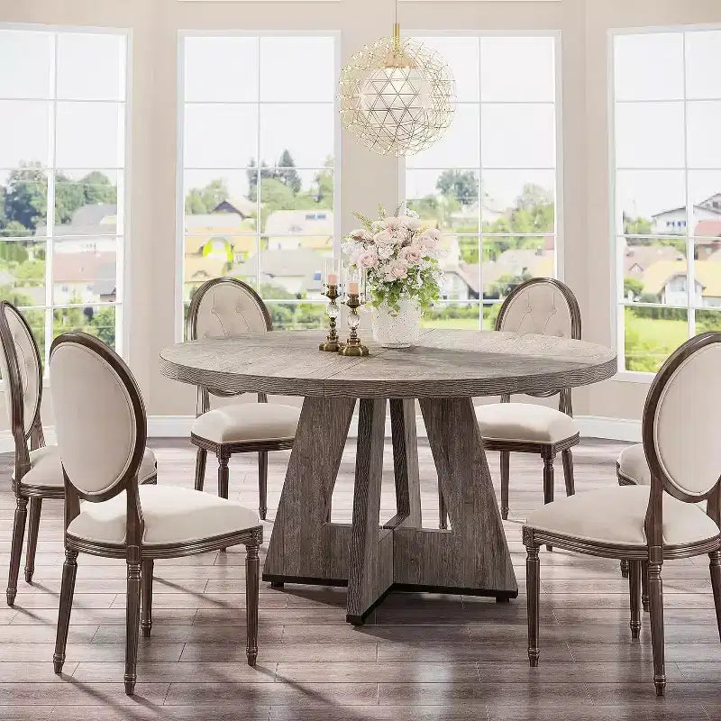 Table à manger ronde de 47 po pour 4 personnes