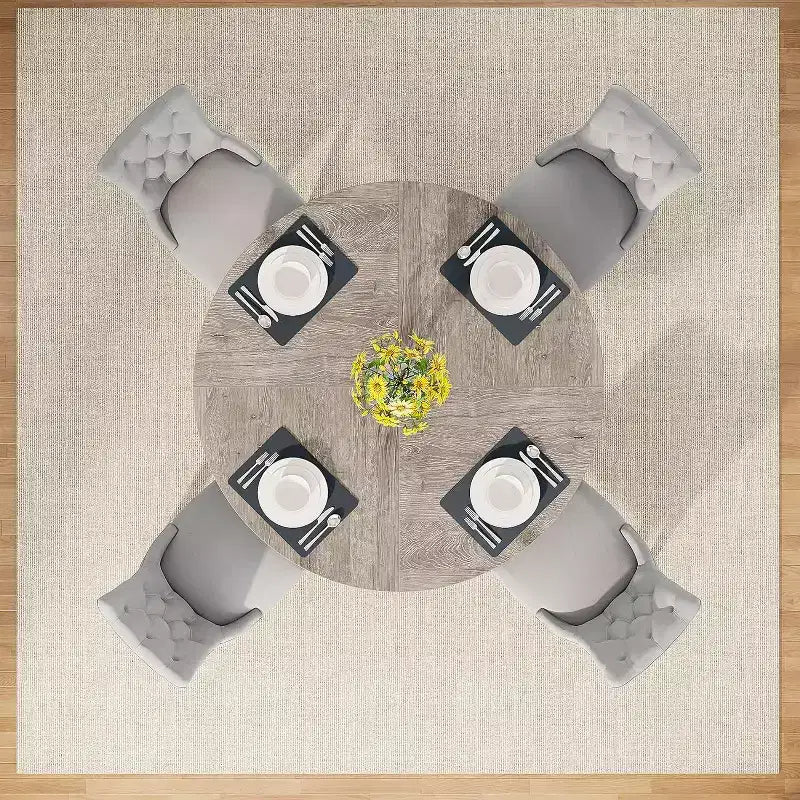 Table à manger ronde de 47 po pour 4 personnes
