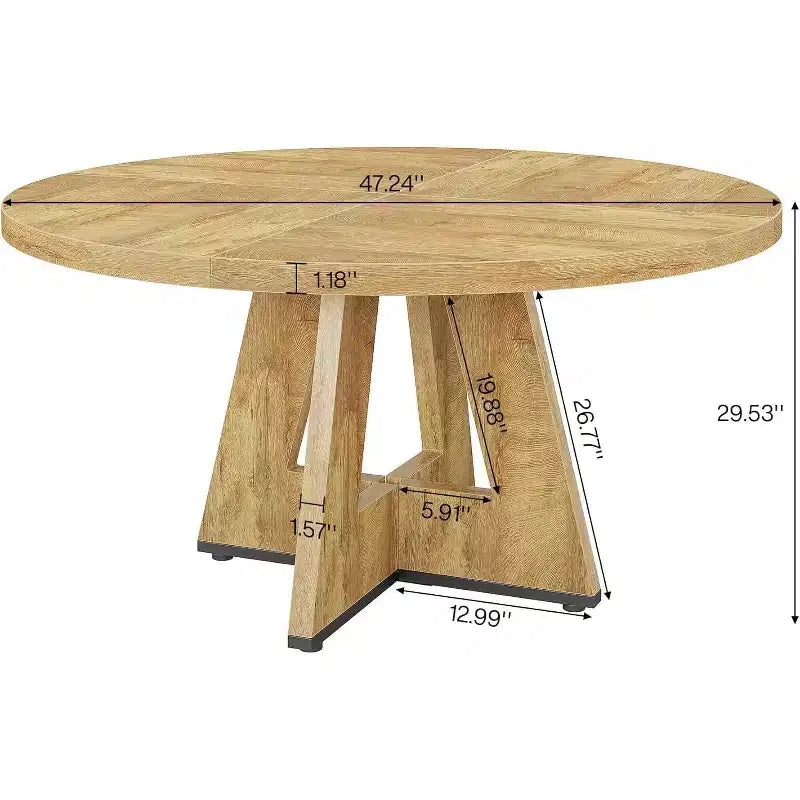 Table à manger ronde de 47 po pour 4 personnes