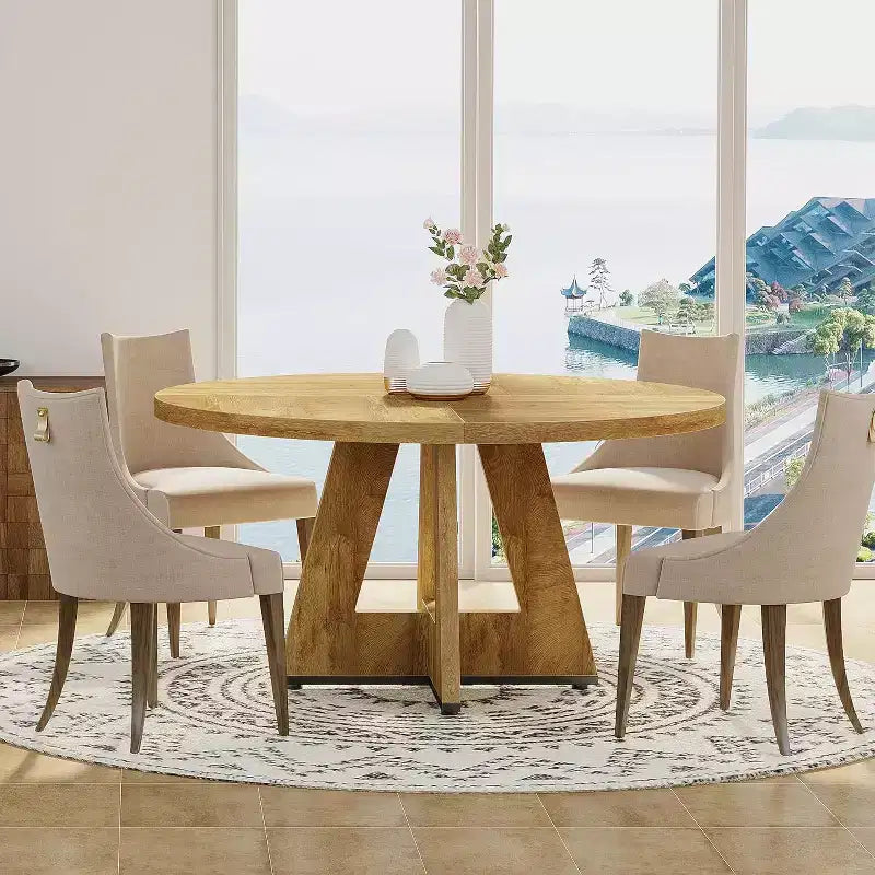 Table à manger ronde de 47 po pour 4 personnes