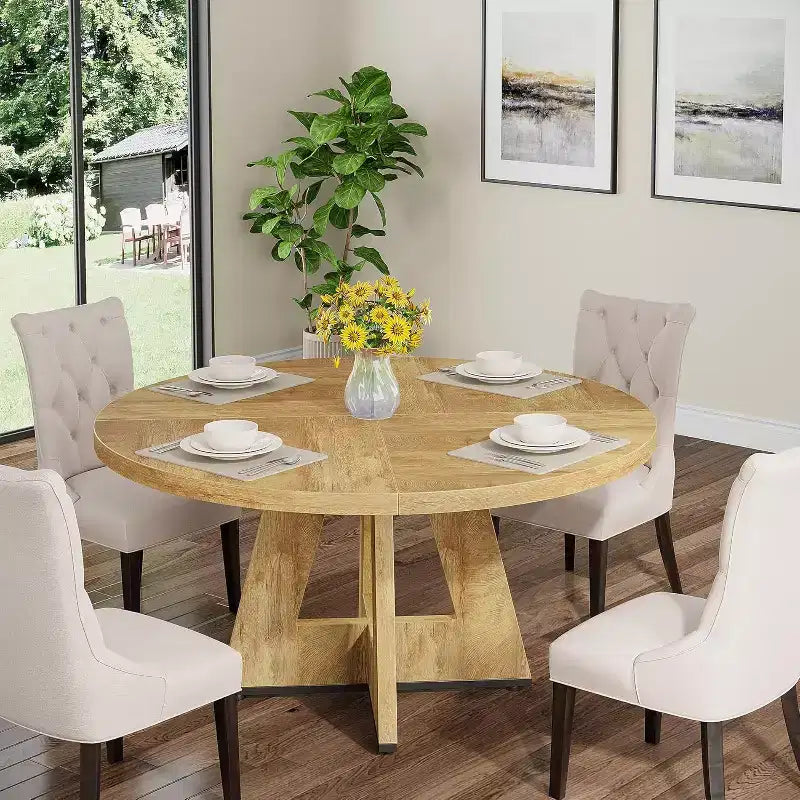 Table à manger ronde de 47 po pour 4 personnes