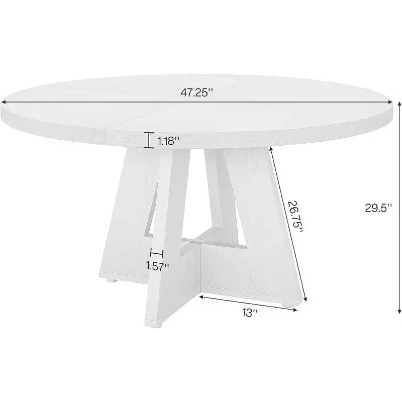Table à manger ronde de 47 po pour 4 personnes
