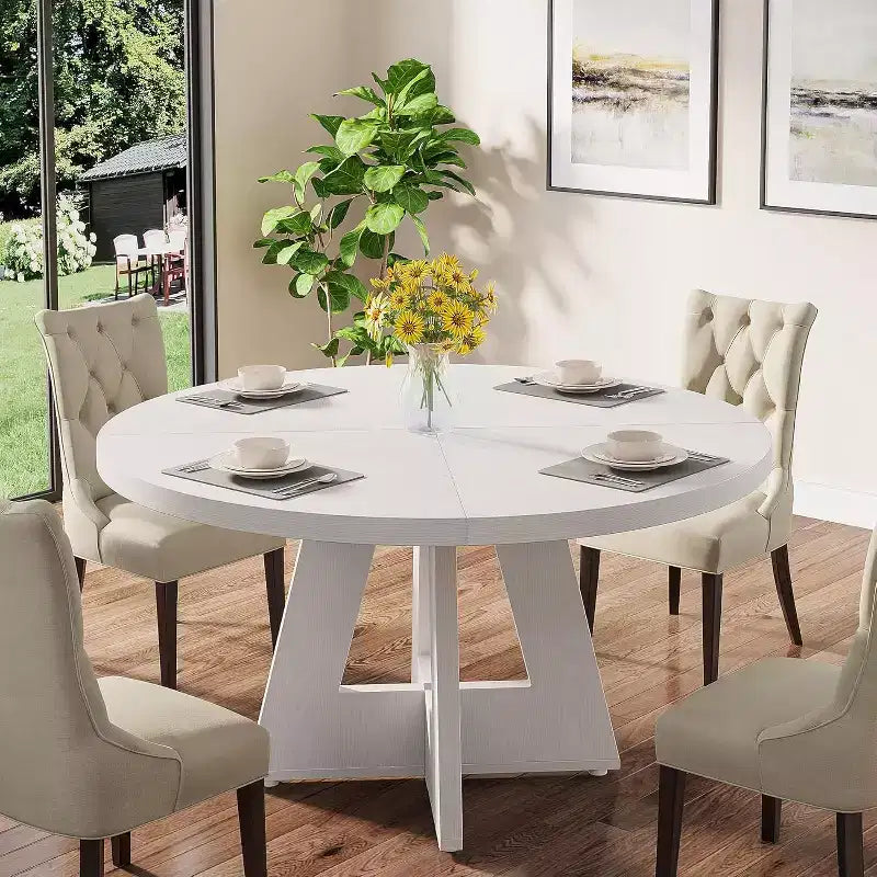 Table à manger ronde de 47 po pour 4 personnes