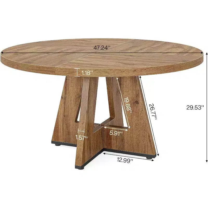 Table à manger ronde de 47 po pour 4 personnes