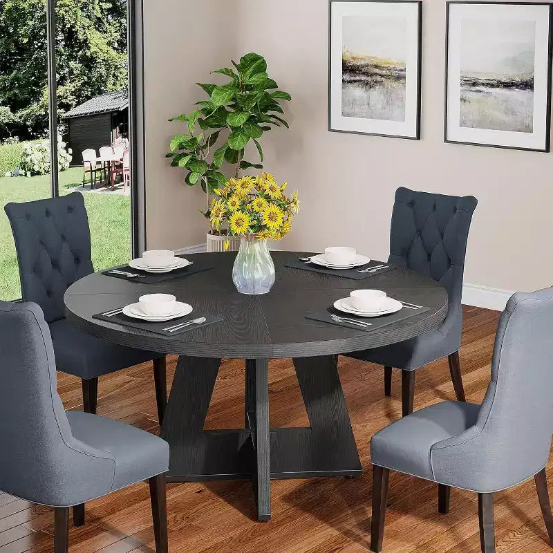 Table à manger ronde de 47 po pour 4 personnes