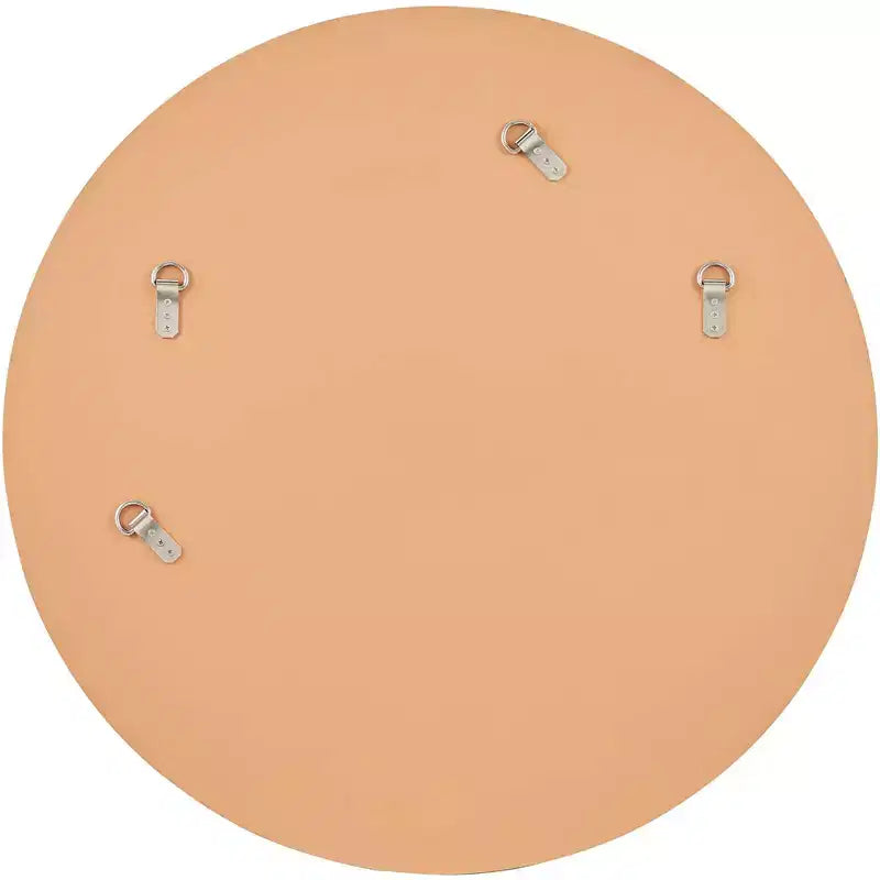 Miroir mural de vanité rond de 31,5 po, verre biseauté moderne, cadre noir, blanc ou doré