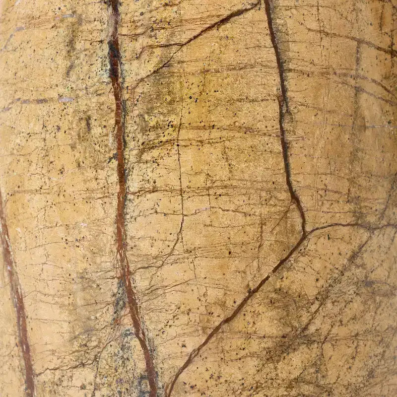 Table à boisson ronde en marbre avec plateau en métal noir