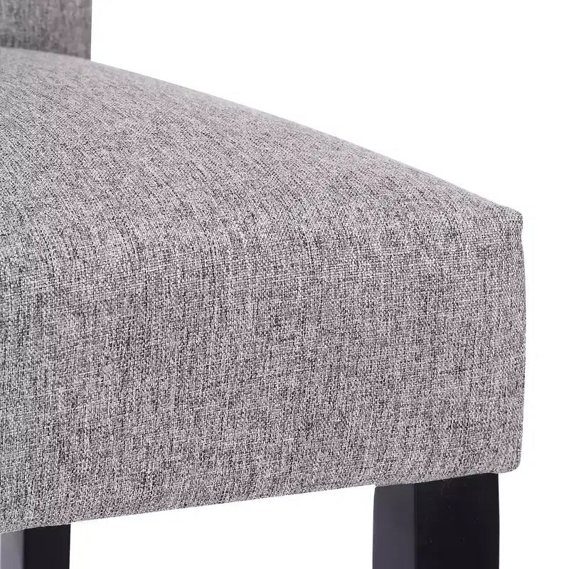 Tabouret de comptoir capitonné en tissu de lin gris de 61 cm
