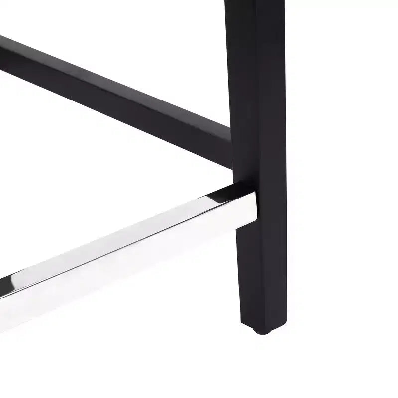 Tabouret de comptoir capitonné en tissu de lin gris de 61 cm