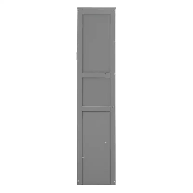 Lit escamotable grand/queen avec étagères intégrées blanc/gris