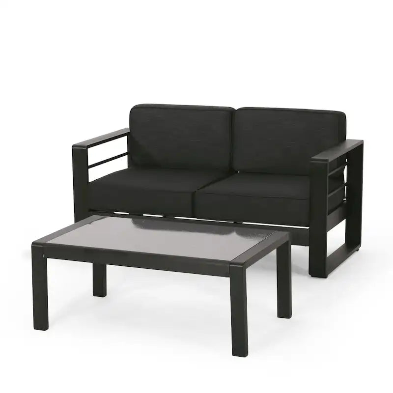 Ensemble causeuse en aluminium Maya Bay par Christopher Knight Home