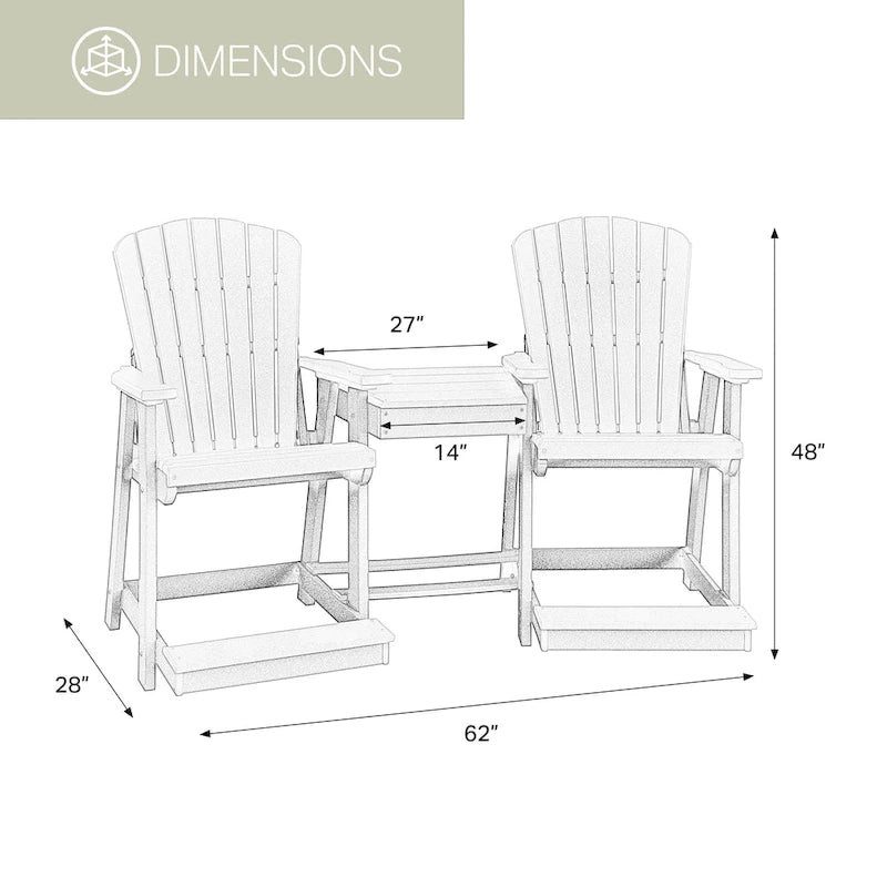 Combinaison table et banquette hauteur comptoir