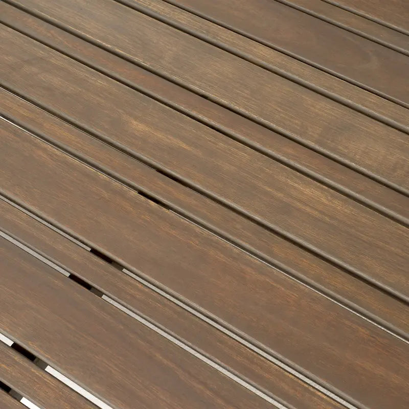 Causeuse d'extérieur Oana en bois d'acacia avec accoudoir gauche et table basse avec coussin par Christopher Knight Home