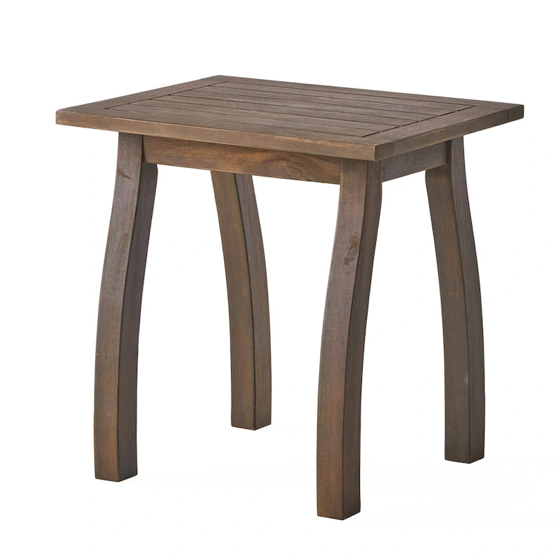 Ensemble de 2 chaises longues en bois d'acacia d'extérieur Mahalo avec table d'appoint de Christopher Knight Home