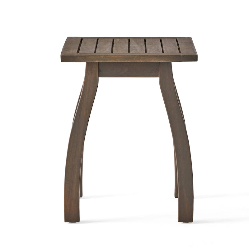 Ensemble de 2 chaises longues en bois d'acacia d'extérieur Mahalo avec table d'appoint de Christopher Knight Home