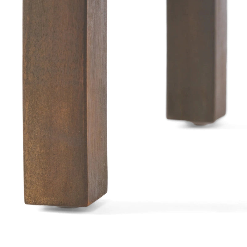 Ensemble de 2 chaises longues en bois d'acacia d'extérieur Mahalo avec table d'appoint de Christopher Knight Home
