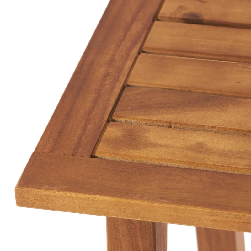 Ensemble de 2 chaises longues en bois d'acacia d'extérieur Mahalo avec table d'appoint de Christopher Knight Home