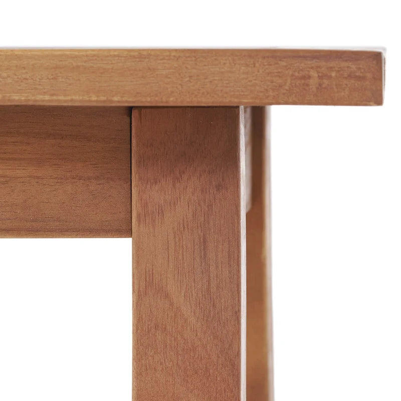 Ensemble de 2 chaises longues en bois d'acacia d'extérieur Mahalo avec table d'appoint de Christopher Knight Home