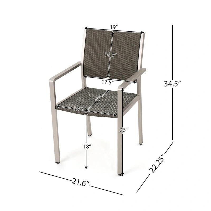 Ensemble de sièges d'extérieur 18 pièces Cape Coral avec coussins par Christopher Knight Home