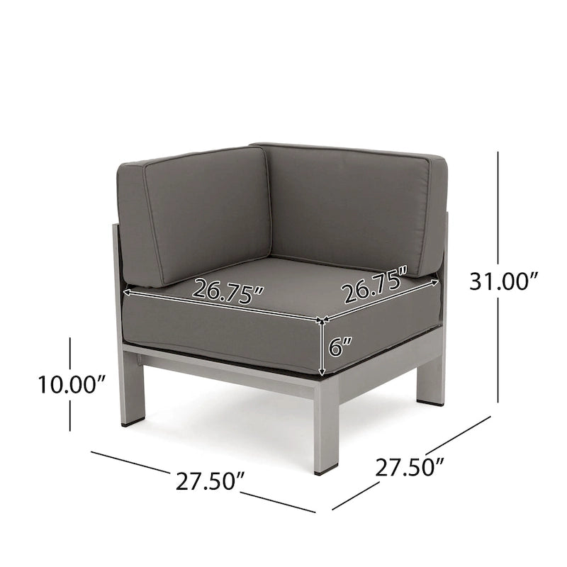 Ensemble de sièges d'extérieur 18 pièces Cape Coral avec coussins par Christopher Knight Home