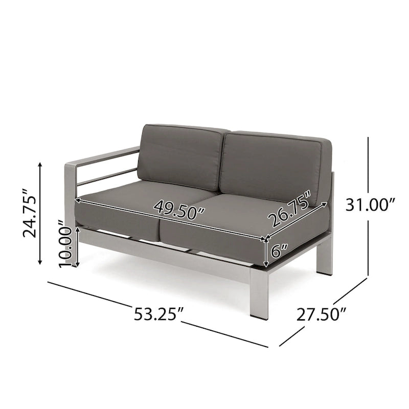Ensemble de sièges d'extérieur 18 pièces Cape Coral avec coussins par Christopher Knight Home