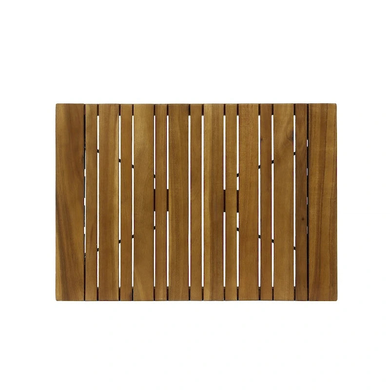 Ensemble de conversation d'extérieur pliable 2 places en bois d'acacia Huntsville avec détails en sangles, par Christopher Knight Home