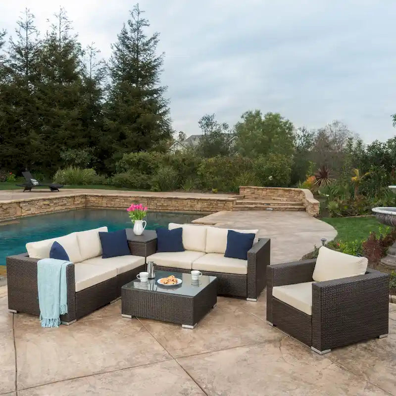 Santa Rosa Outdoor 7-piece Sectional Sofa by Christopher Knight Home