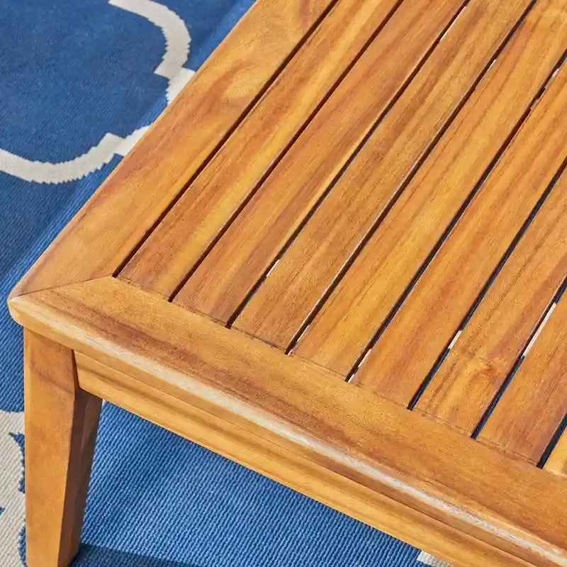 Ensemble de canapé d'angle d'extérieur en acacia 10 places Grenada par Christopher Knight Home