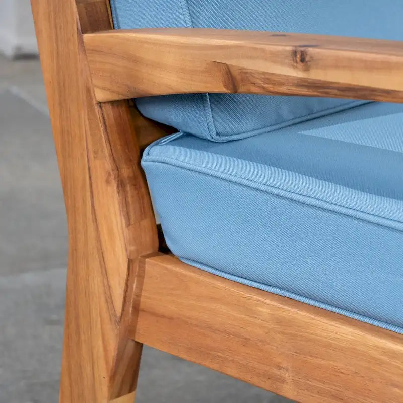 Ensemble de canapé d'angle d'extérieur en acacia 10 places Grenada par Christopher Knight Home