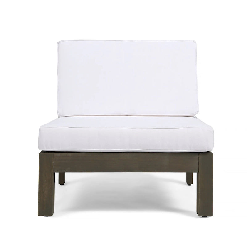 Oana, ensemble de canapés modulaires 9 pièces en bois d'acacia avec table basse, par Christopher Knight Home