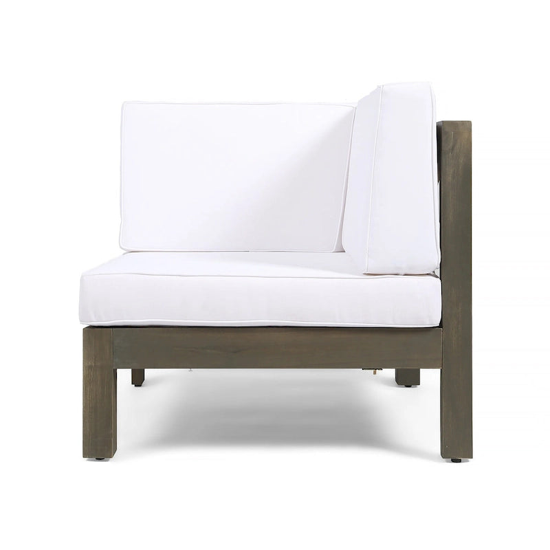 Oana, ensemble de canapés modulaires 9 pièces en bois d'acacia avec table basse, par Christopher Knight Home