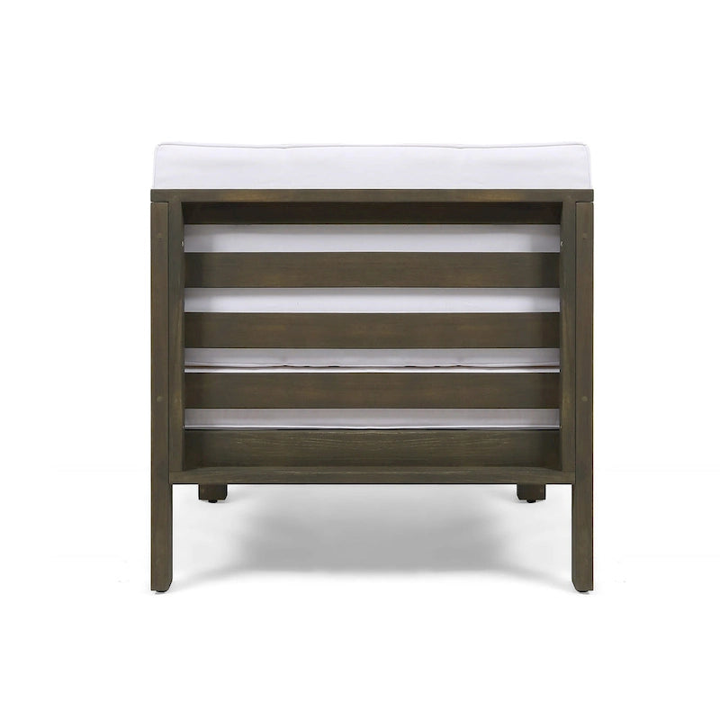 Oana, ensemble de canapés modulaires 9 pièces en bois d'acacia avec table basse, par Christopher Knight Home