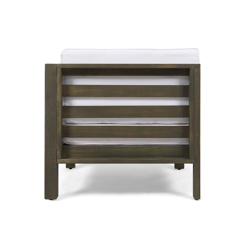 Oana, ensemble de canapés modulaires 9 pièces en bois d'acacia avec table basse, par Christopher Knight Home