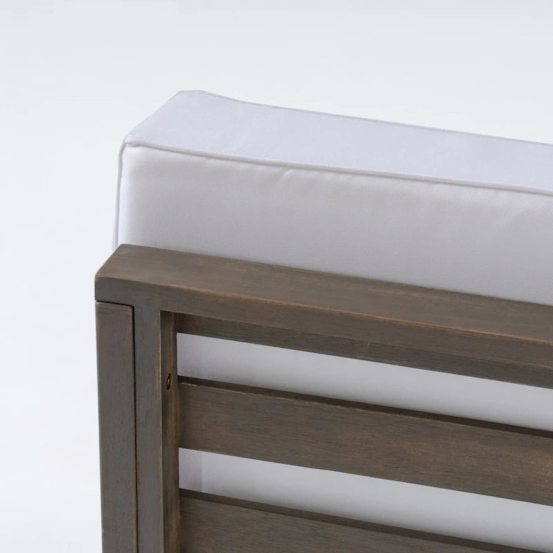 Oana, ensemble de canapés modulaires 9 pièces en bois d'acacia avec table basse, par Christopher Knight Home