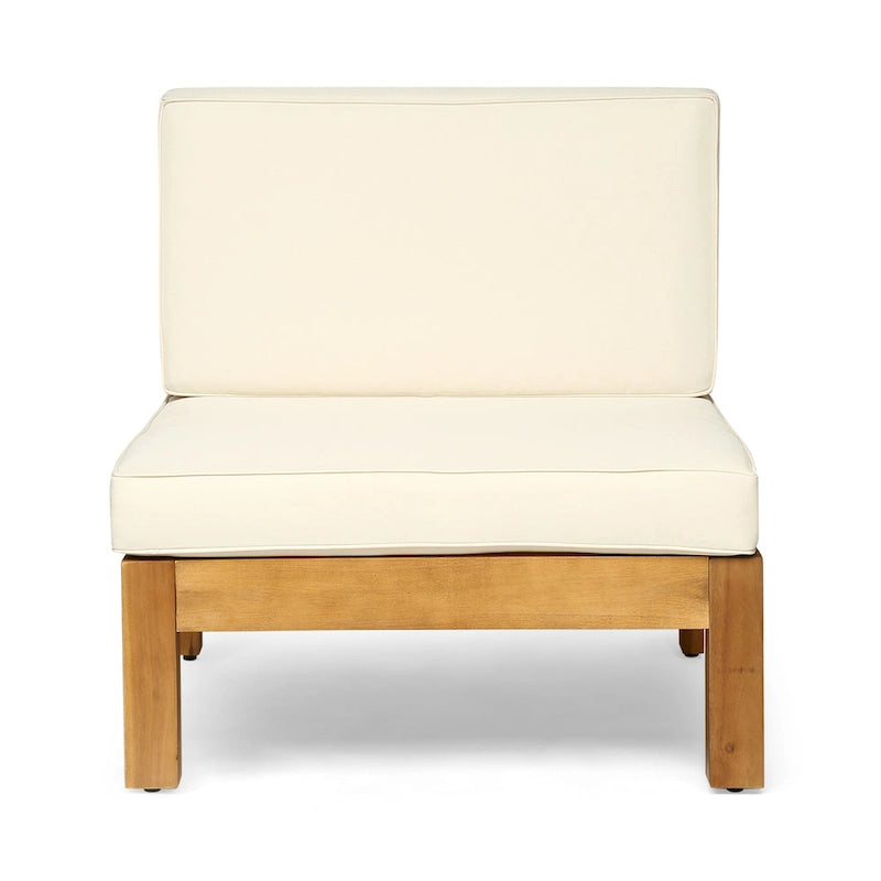 Oana, ensemble de canapés modulaires 9 pièces en bois d'acacia avec table basse, par Christopher Knight Home