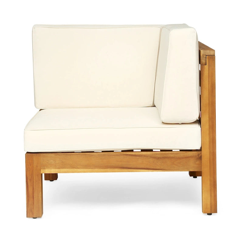 Oana, ensemble de canapés modulaires 9 pièces en bois d'acacia avec table basse, par Christopher Knight Home