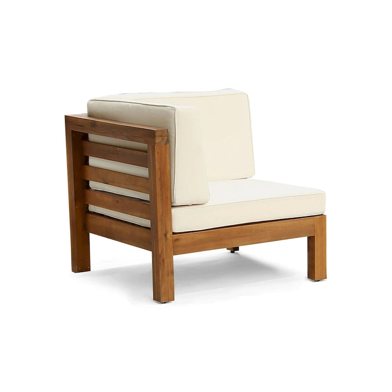 Oana, ensemble de canapés modulaires 9 pièces en bois d'acacia avec table basse, par Christopher Knight Home